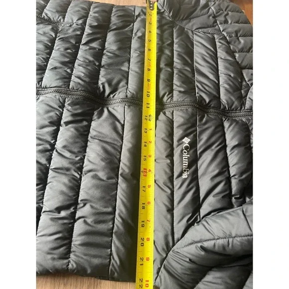 Columbia Omni-Heat Puffer Jacket Black Full Zip Lightweight Mock Neck Mens Sz M - Picture 6 of 11